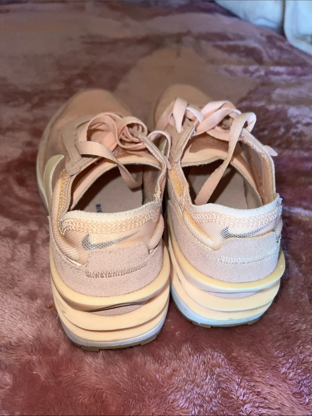 Nike Pink & Cream Low-Top Casual Sneakers